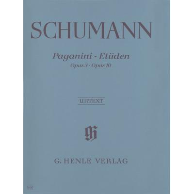 Partitions classique HENLE VERLAG SCHUMANN R. - PAGANINI-STUDIES OP. 3 AND OP. 10 Piano