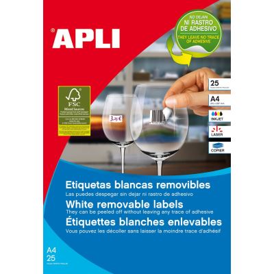 Apli 10199 Étiquettes 25 feuilles