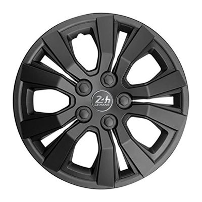 24H LE MANS E15MUL.B Enjoliveur Mulsanne, Noir, Set de 4, 15