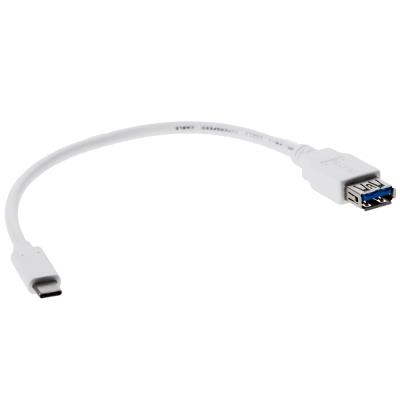Usb-c 3.1 prise mâle á usb-a femelle blanc, 0,22m - usb 3.1 adaptateur pour zb. chromebook, apple ect.. helos 129281