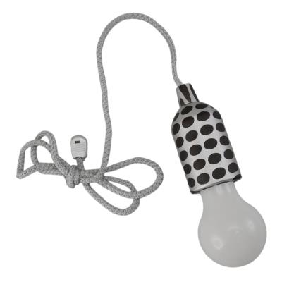 Ampoule Clic Led - Pois noirs sur argent