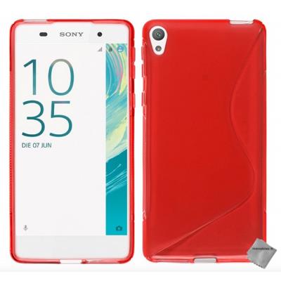 Housse etui coque pochette silicone gel fine pour Sony Xperia E5 - ROUGE