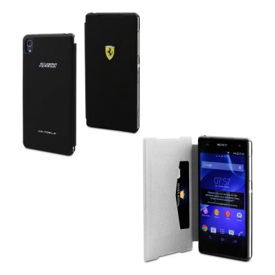 Muvit MFX ultra slim folio - Flip cover voor mobiele telefoon - zwart, Ferrari - voor Sony XPERIA Z2