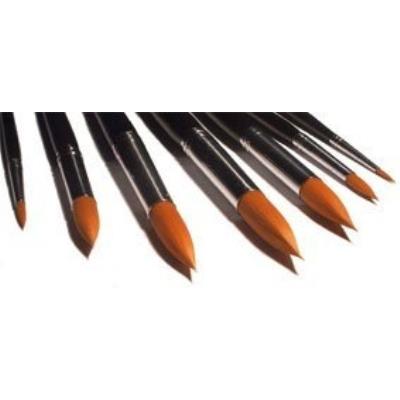 Künstlerbedarf jeu de 7 pinceaux ronds en toray pour peinture acrylique et aquarelle