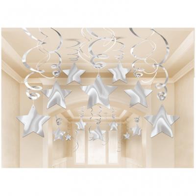 Décoration à Suspendre Etoile Argent