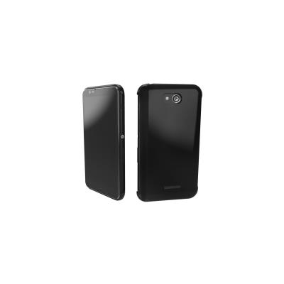 Muvit MFX Glossy Back - Achterzijde behuizing voor mobiele telefoon - polycarbonaat - zwart - voor Sony XPERIA E4