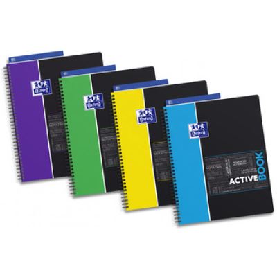 oxford oxford cahier etudiants activebook, a4+, quadrillé noir
