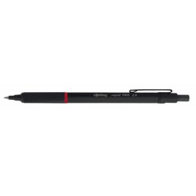 Rotring - rapid pro - porte-mines rapid pro noir mat - utilise des mines 2 mm - mecanisme à poussoir s0949370