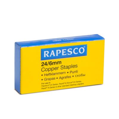 Rapesco Boite De 1000 Agrafes Cuivrées 24/6Mm