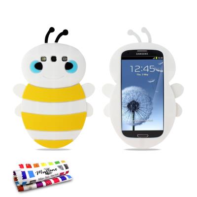 Coque souple Blanc , Abeille, ORIGINALE de MUZZANO pour SAMSUNG GALAXY S3 I9300