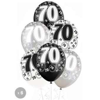 6 Ballons Anniversaire 70 Ans Decoration Article De Fete Achat Prix Fnac