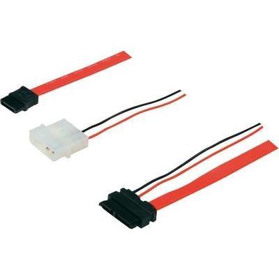 Câble sata slimline rouge 30 cm manhattan 308137