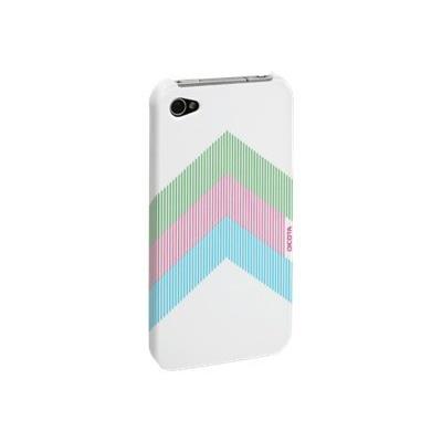 DICOTA Löv Hard - Beschermende bedekking voor mobiele telefoon - plastic - wit, blauw, groen, roze - voor Apple iPhone 4