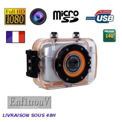 Caméra Sport Full HD 1080P DV 140° Grand Angle 10 mètres étanche DVR Caméscope