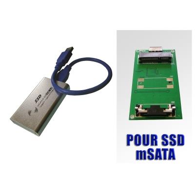 Boitier Aluminium Pour SSD mSATA Liaison USB 3.0 SUPERSPEED !