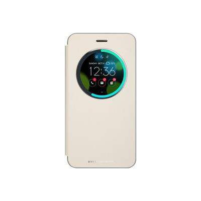 ASUS View Flip Cover - Flip cover voor mobiele telefoon - polyurethaan, polycarbonaat - beige - voor ASUS ZenFone 3 (ZE552KL)