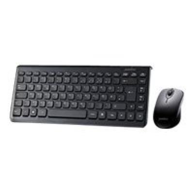 Perixx PERIDUO-707 PLUS - Toetsenbord en muis set - draadloos - 2.4 GHz - Duits - zwart