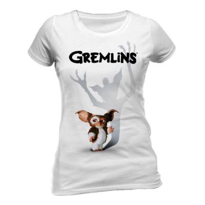 Gremlins Gizmo Femmes Ombre Blanche T-shirt adapté: XX Large