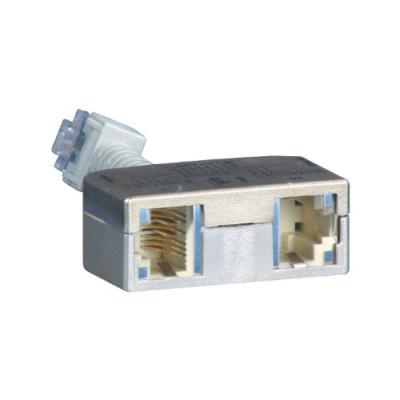 BTR Dédoubleur téléphone / réseau RJ-45 femelle / RJ-45 mâle Gris 8,9 cm Lot de 2 (Import Royaume Uni)