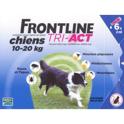 Frontline tri act - chien m (10 - 20 kg) - 6 pipettes