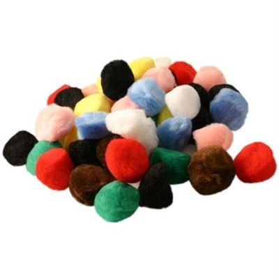 50 pompons 15mm assortis