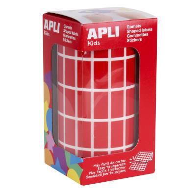 Gommettes rouleau - Rectangle 2x1cm - Rouge x 3 540 - APLI AGIPA