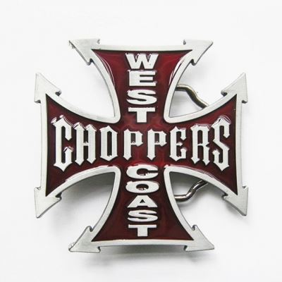 boucle de ceinture croix malte WCC rouge west coast choppers