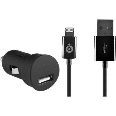 BigBen SMART MINICACIP52AB - Adaptateur d'alimentation pour voiture - 2.4 A (USB) - noir - pour Apple iPad/iPhone/iPod (Lightning)