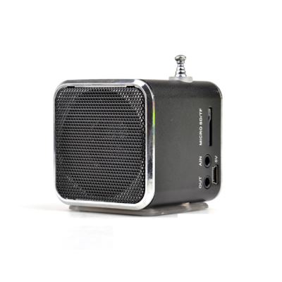 Mini enceinte cube mp3/radio haut-parleur avec écran LCD noir