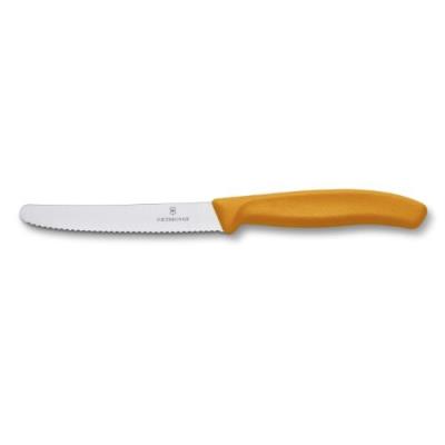 Victorinox couteau de cuisine avec lame dentelée swiss classic 11 cm orange - orange