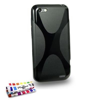 Coque Souple ORIGINALE Ultra Fine Noir , Le X, Premium de MUZZANO pour HTC ONE V