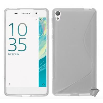 Housse etui coque pochette silicone gel fine pour Sony Xperia E5 - TRANSPARENT