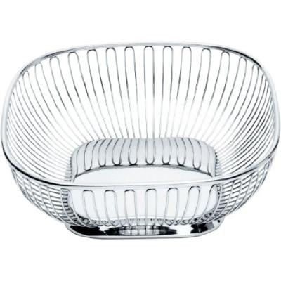 ALESSI 845 CORBEILLE CARRÉE À FIL EN ACIER BRILLANT