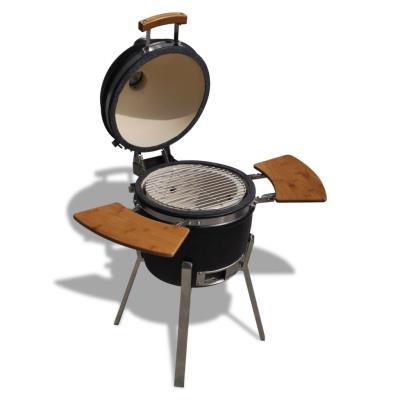 Princesize Kamado-Grill Barbecue en céramique Barbecue fumoir BBQ, Grille  en acier inoxydable, Pour griller, cuire à feu doux, fumer ou cuire au  four, Thermomètre jusqu'à 425 °C