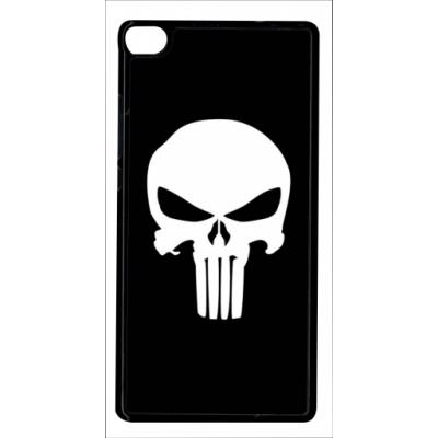 Coque huawei p8 tête de mort sur fond noir