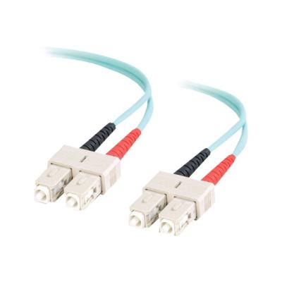 C2G SC-SC 10Gb 50/125 OM3 Duplex Multimode PVC Fiber Optic Cable (LSZH) - netwerkkabel - 20 m - aqua