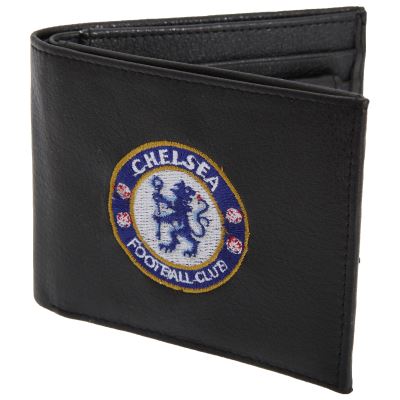 Chelsea FC - Portefeuille officiel en cuir (Taille unique) (Noir) - UTSG1233