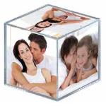 Porte PHOTO-CUBE ACRYLIQUE cadre photo 8.5cm*8.5cm