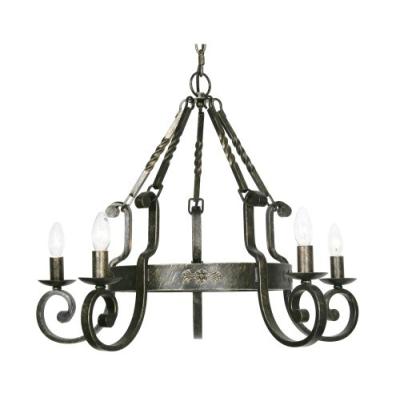 Oaks Lighting Carlisle Lustre 5 Lumières Noiror Brossé