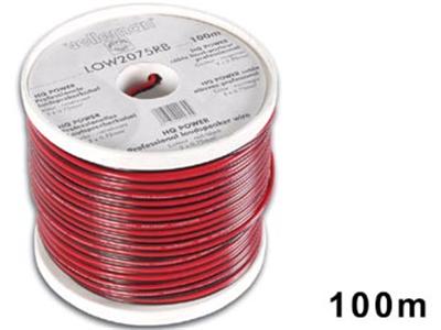 Velleman - Câble Haut-Parleurs CCA noir/rouge 2x0.75mm, 100m