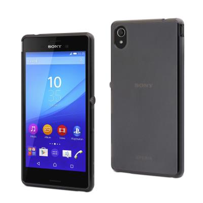 Muvit - Achterzijde behuizing voor mobiele telefoon - zwart - voor Sony XPERIA M4 Aqua, M4 Aqua Dual