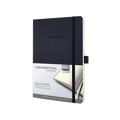 Sigel CO309 Carnet de notes CONCEPTUM, 13,5 x 21 cm, pointillé, couverture souple, noir