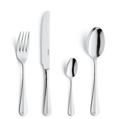 AMEFA MONOGRAM RATTAIL CUTLERY SET STAINLESS STEEL 16 PIECE