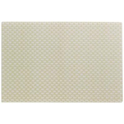 KELA 390098 LOT DE 4 SETS DE TABLE LAVABLES PLATO EFFET TRESSÉ CRÈME
