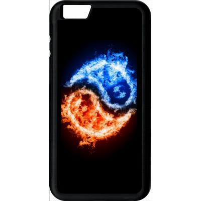 Coque apple iphone 6+ plus yin yang feu et eau