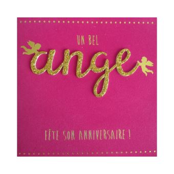 Carte De Voeux Glamour Anniversaire Un Bel Ange Fete Son Anniversaire Carte De Vœux Achat Prix Fnac