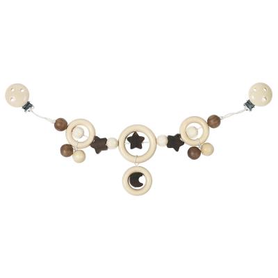 Décoration pour poussette lune et étoiles avec clips