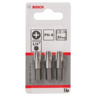 Bosch 2607001518 Embout De Vissage Qualité Extra-Dure Ph 4 32 Mm 3 Pièces