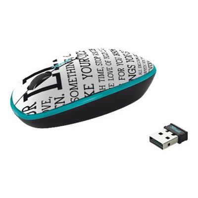 Trust Pebble - muis - 2.4 GHz - blauwe tekst