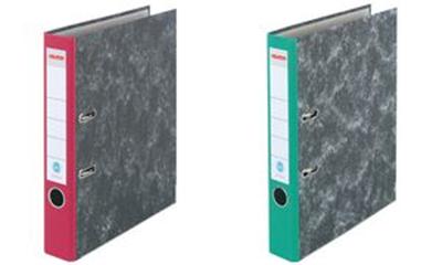 Herlitz - Classeur Levier Recyclé, Largeur De Dos: 50 Mm, Dos Rouge